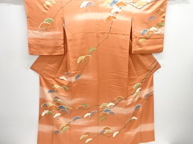 JAPANESE KIMONO / HOMONGI / KINSAI / MIST & PINE 